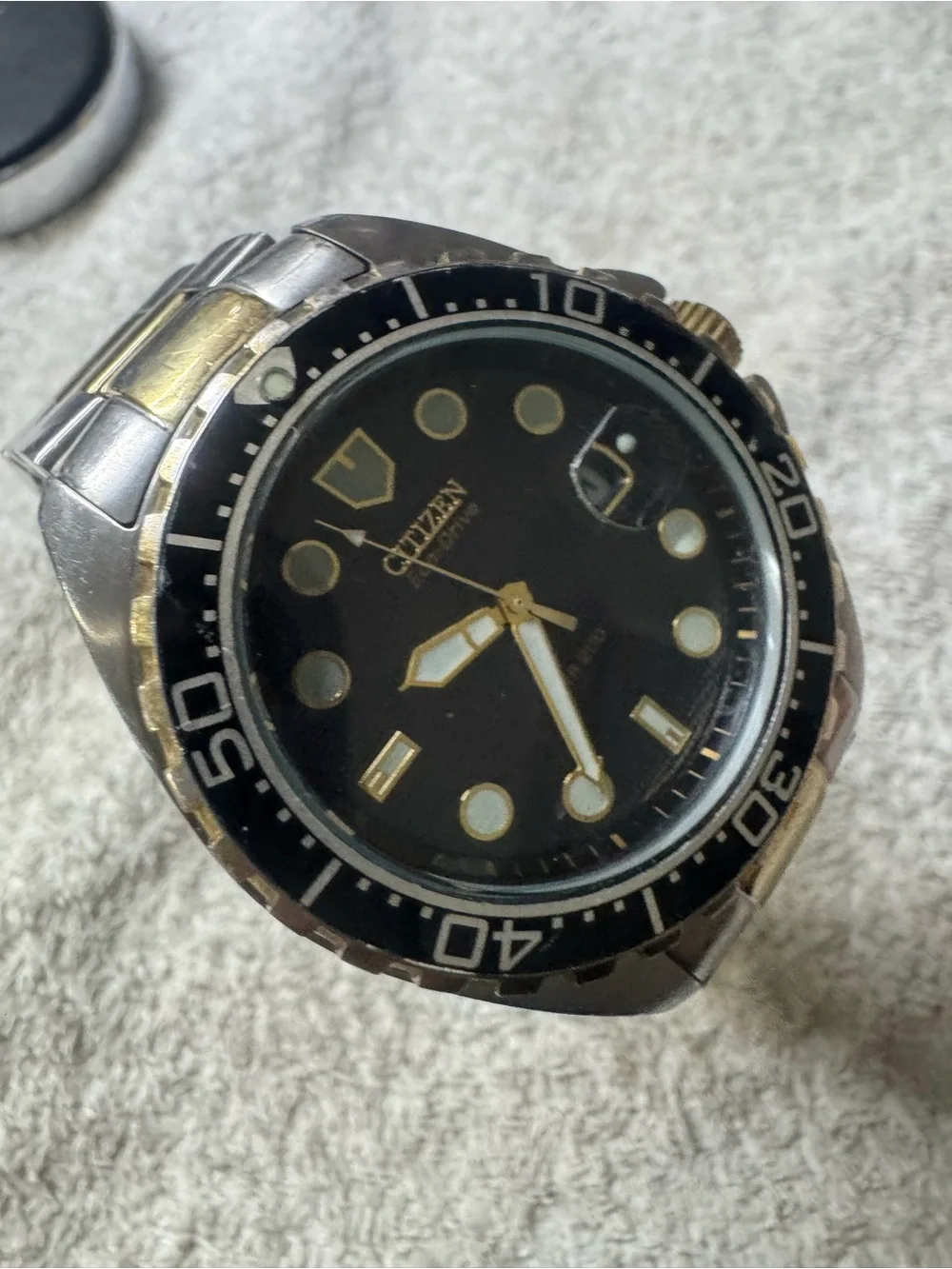 Citizen Black and Gold Eco-Drive Men’s Diver Watch